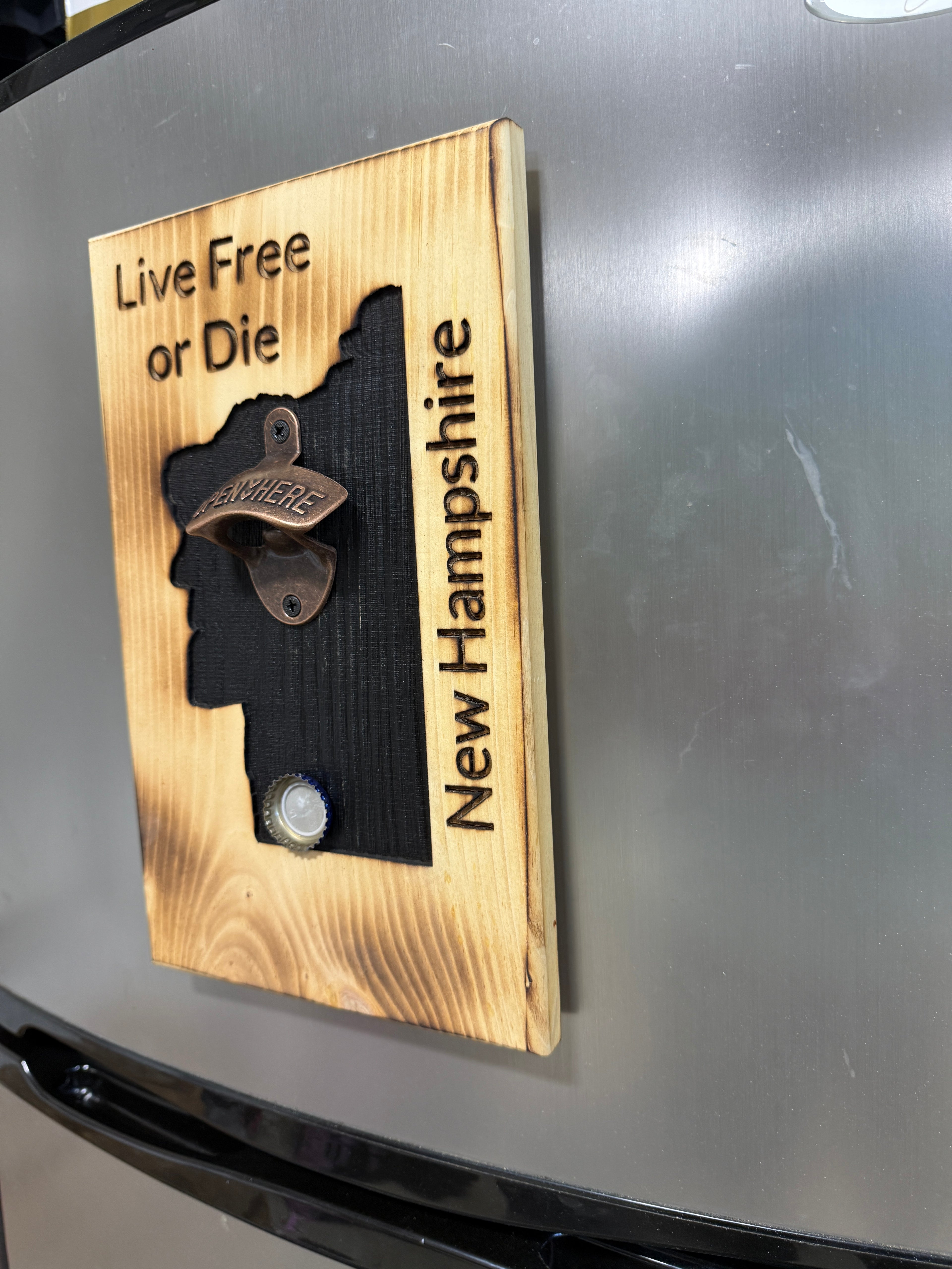 New Hampshire Old Man of the Mountain Magnetic Bottle Opener