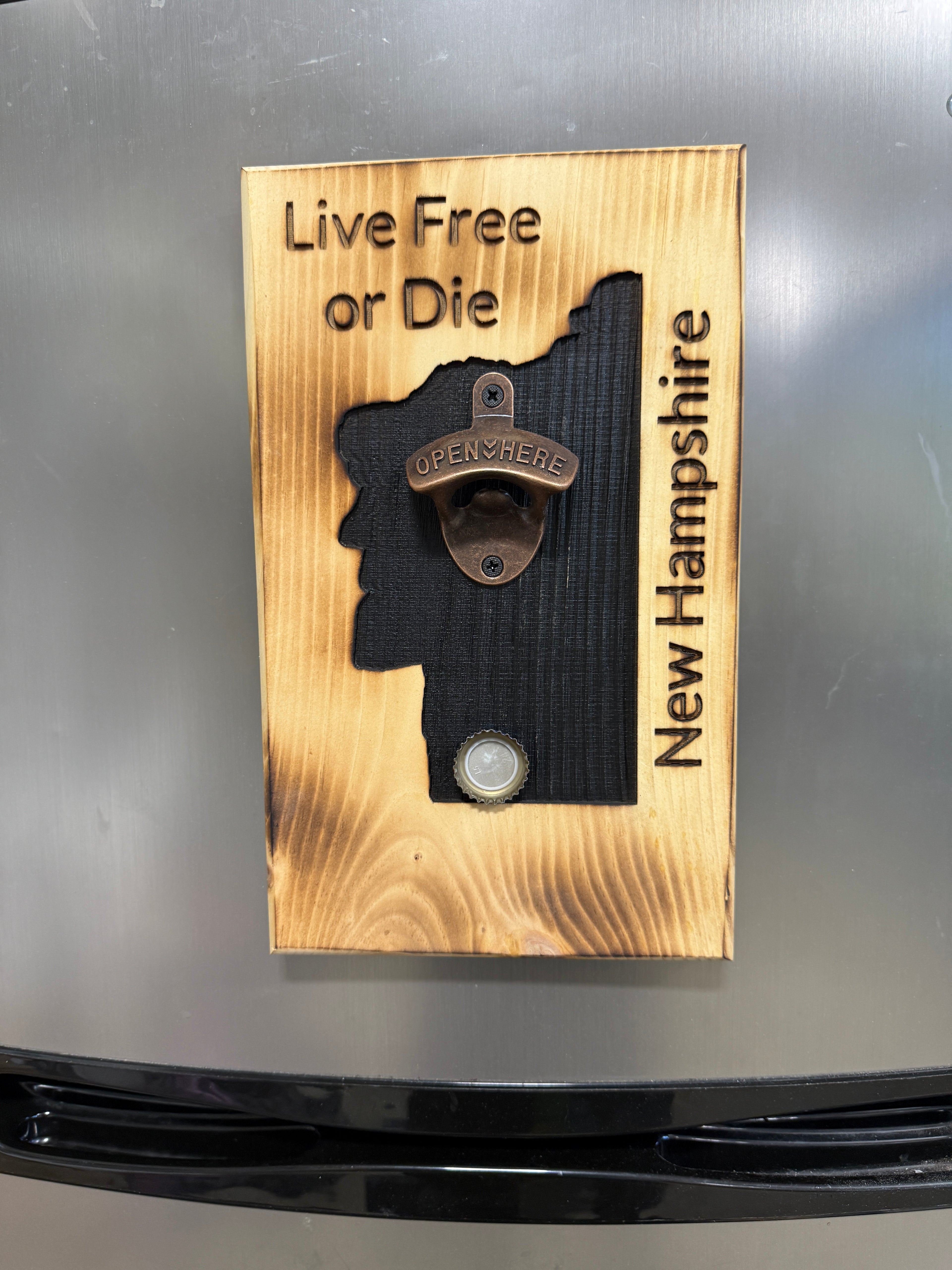 New Hampshire Old Man of the Mountain Magnetic Bottle Opener